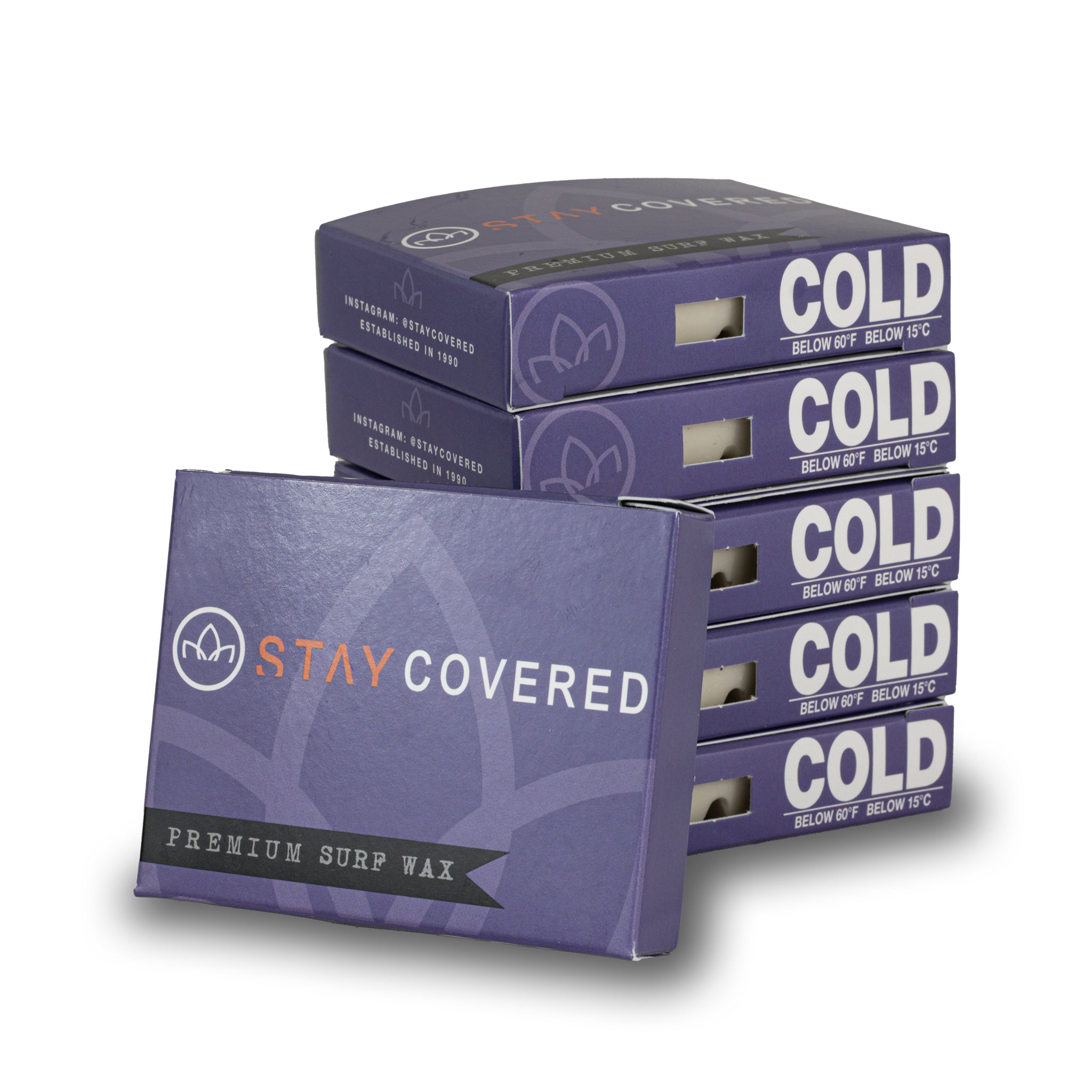 Premium Surf Wax - Cold 6 Pack – Stay Covered