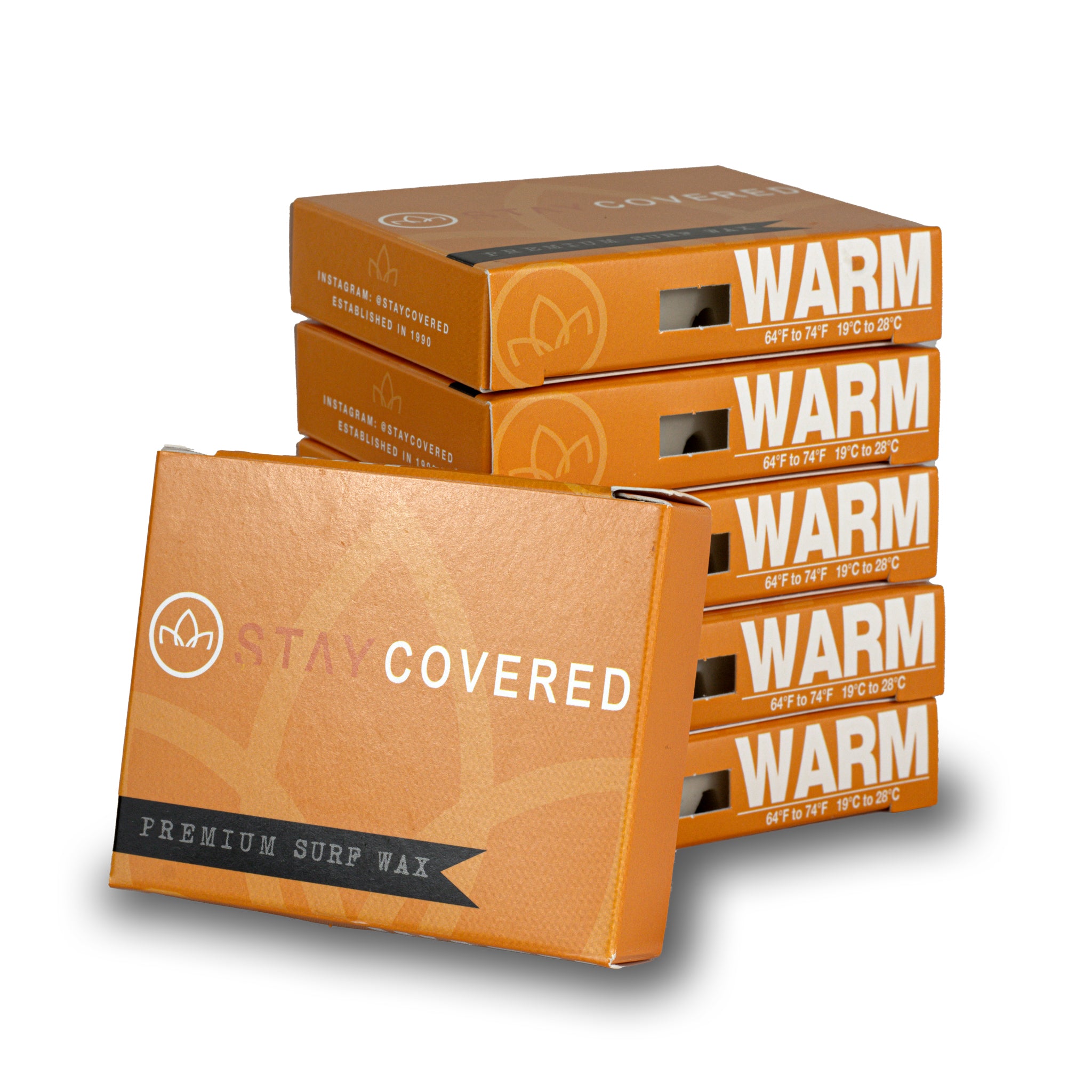 Premium Surf Wax - Warm 6 Pack – Stay Covered